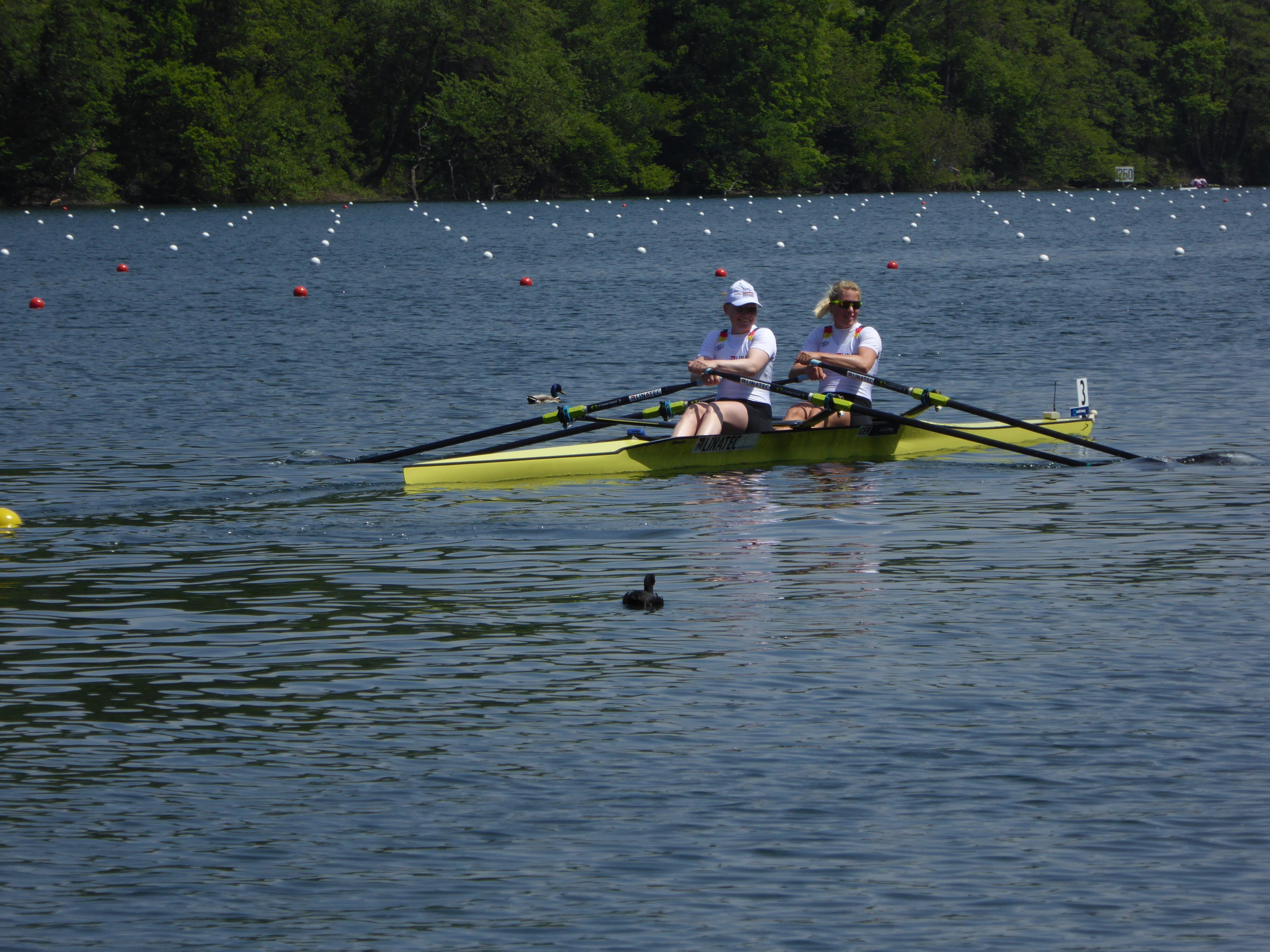 Mareike Adams rudert in Luzern auf Platz 4.